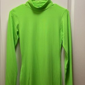 Pretty Little Thing Neon Green Long Sleeve Dress
